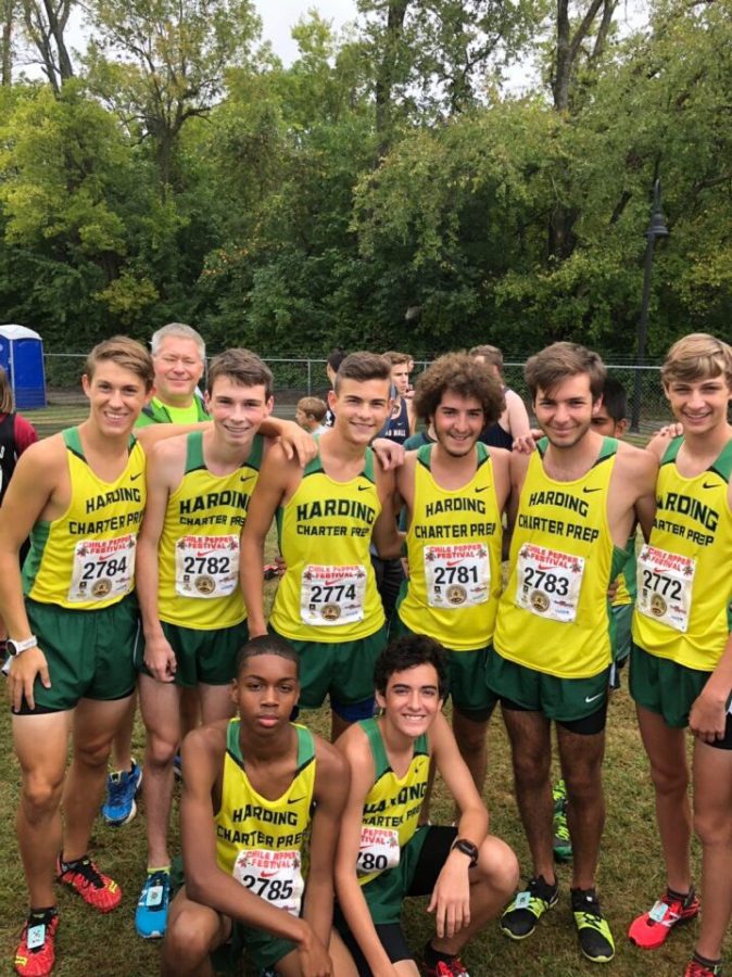 Cross+country+boys+team+pose+for+a+team+photo+after+their+meet.+Left+to+right%3A+Nathan+Veal%2C+Cooper+Phillips%2C+Tyler+Gutel%2C+Tyler+McLaughlin%2C+Aden+Struddle%2C+Preston+Davis%2C+Trevor+Witherspoon%2C+and+Ryan++McLaughlin.