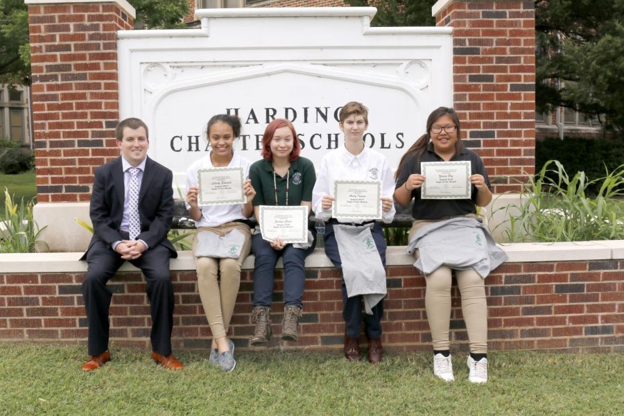 The August Awesome Eagles: Liberty Edmonds, Jesslyn Chain, Avery Inman and Yaresi Paz.