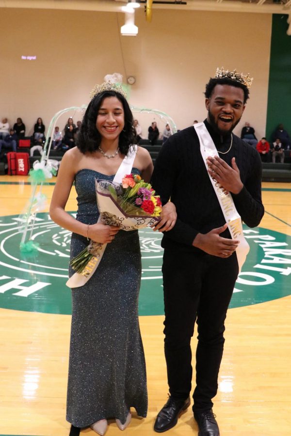 Seniors Karen Rivera and Jack Mims are crowned Homecoming Queen and King.