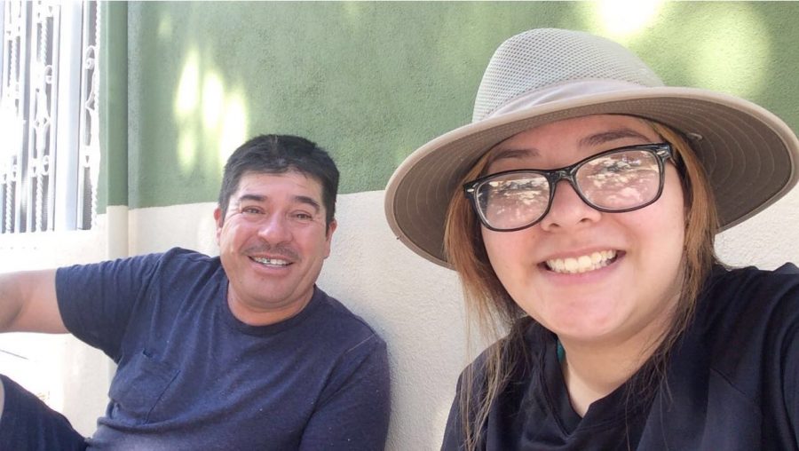 Sophomore+Paola+Zapata+and+her+dad+share+a+happy+moment.+Zapatas+father+was+deported+in+2019.
