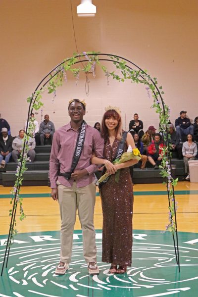 Seniors Andrew Onema and Nayana Twins were crowned Homecoming King and Queen at the Homecoming game on Feb. 2. 
