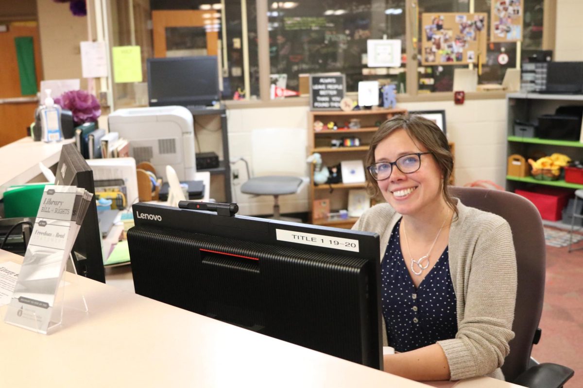 Ooten is all smiles as she works hard running the media center.